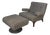 Set of Mid-Century Modern Italian Lounge Chair and Pouf by Eugenio Gerli for Tecno, 1960s For Sale