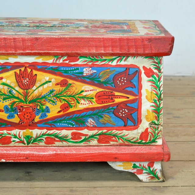 Small Folk Art Chest, 1930s For Sale - Image 6 of 11