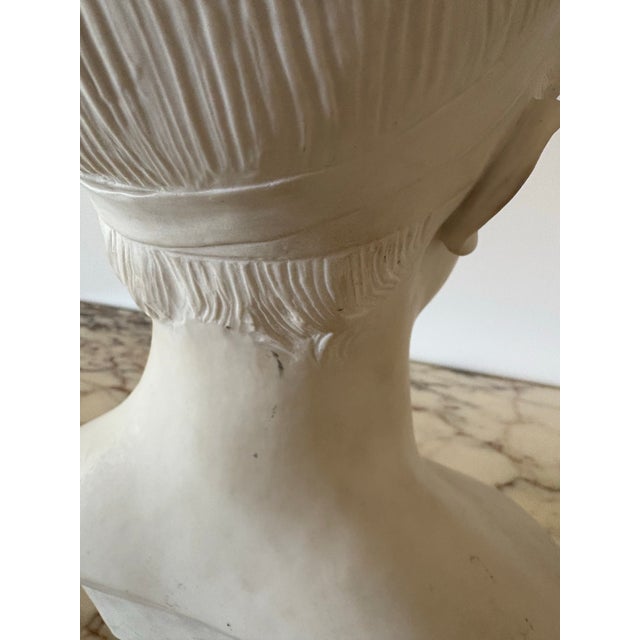 Metal Vintage Sevres Bisque Porcelain Bust of Empress Marie-Louise For Sale - Image 7 of 12