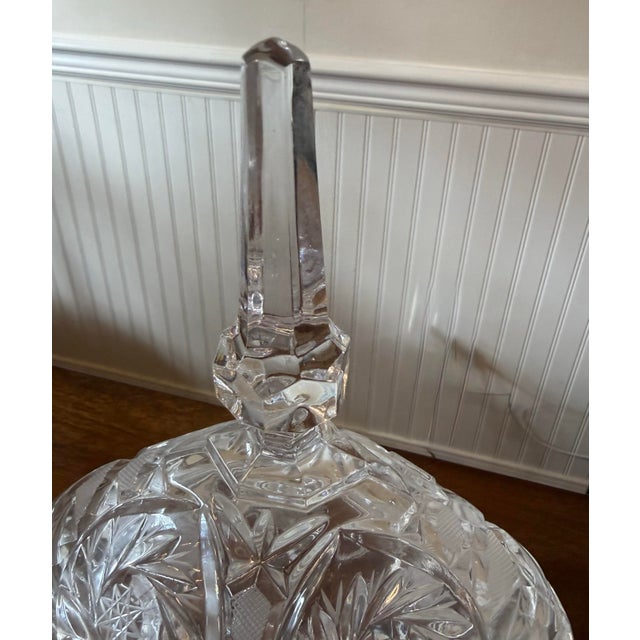 Lausitzer German Large Crystal Dish For Sale - Image 11 of 12