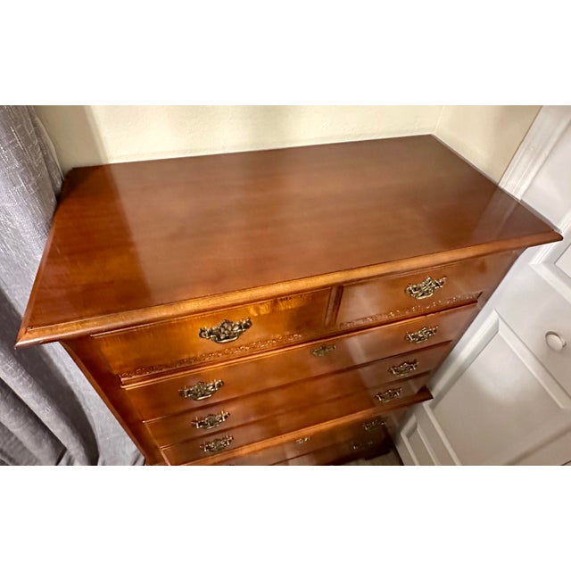 Vintage Late 20th Century Stanley “Open Home” Highboy Dresser For Sale - Image 9 of 11