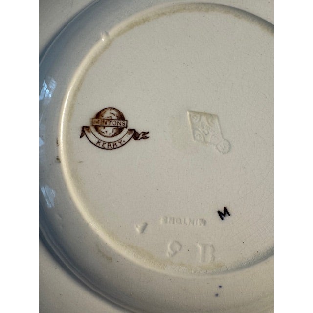 American Antique Minton's "Kerry" Scalloped Rimmed Soup Bowl. For Sale - Image 3 of 3