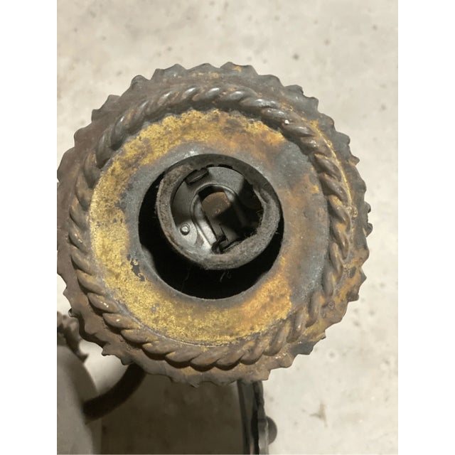 Antique Art Deco Cathederal 2 Light Wall Sconce for Repair For Sale In Pittsburgh - Image 6 of 8