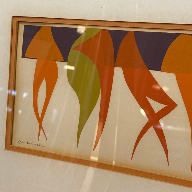 1970s Modernist Framed Paper Cut Collage "Bar Bodies" by Jean R Nelson For Sale - Image 4 of 8