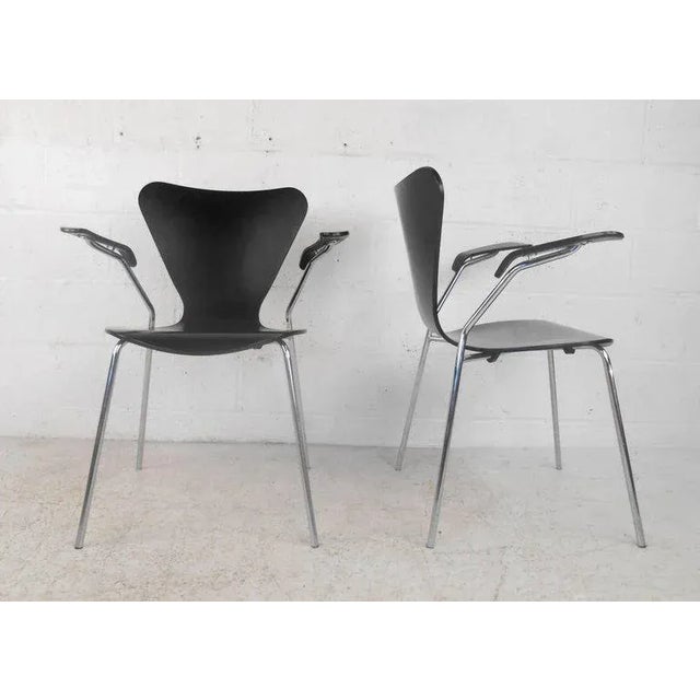 Mid-Century Modern Vintage Italian Modern Chair - Set of 3 For Sale - Image 3 of 10