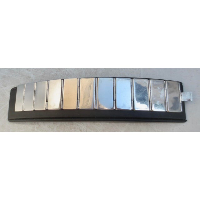 Mid 20th Century Russian Silver and Faux Tortoise Bracelet Circa 50s For Sale - Image 5 of 6