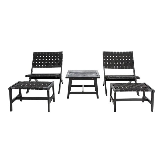 Darryl 5 Piece Living Set - Black For Sale