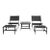 Darryl 5 Piece Living Set - Black For Sale