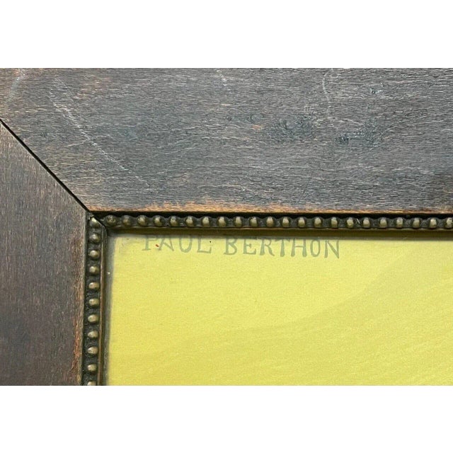 Original 1901 Paul Berthon 'queen Wilhemina' Art Nouveau Chromolithograph in Oak For Sale - Image 4 of 12