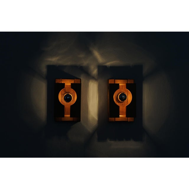 Vintage Swedish Pine Wall Light, Set of 2 For Sale - Image 6 of 8