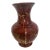 Vintage Hand-Painted Golden Color Bamboo Glass Vase For Sale