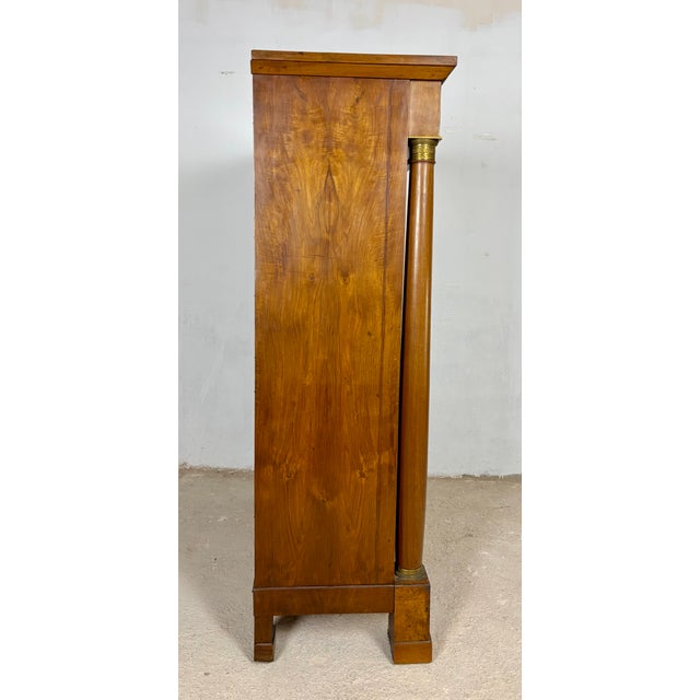 Large French Empire Walnut Secretaire, 1920 For Sale - Image 9 of 18