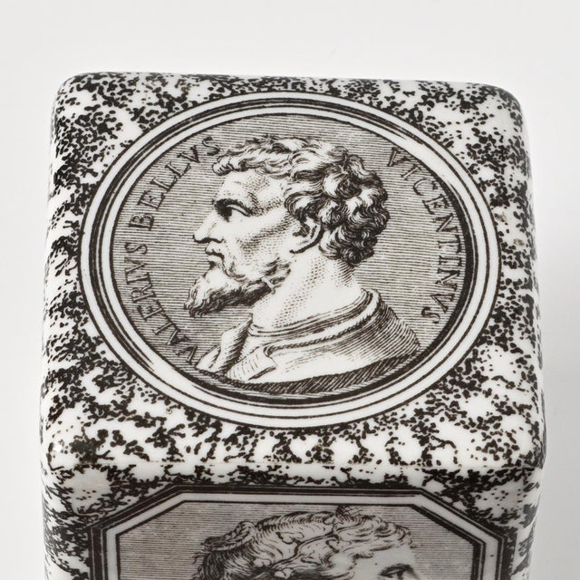 Porcelain Cube Cammei Paperweight by Piero Fornasetti, 1960s For Sale - Image 11 of 12