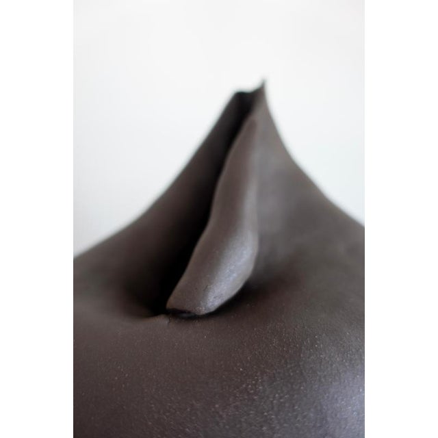 Blossom iv sculptural ceramic vase by audrey vo van dimensions: d 26 x w 26 x h 32 cm materials: black clay (stoneware) -...