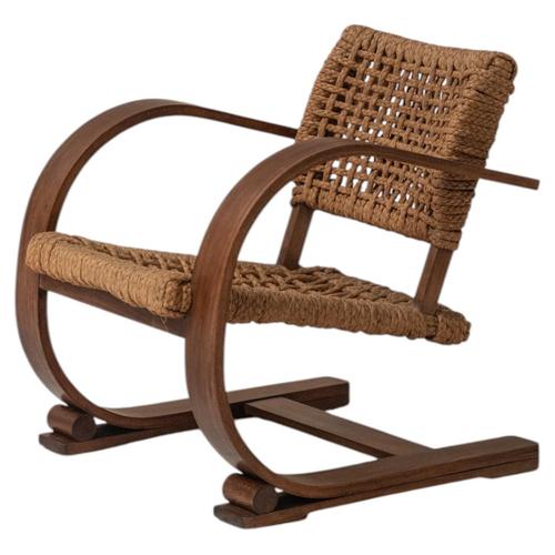 Mid-Century Rope Chair by Audoux & Minet, France, 1950s For Sale - Image 15 of 15
