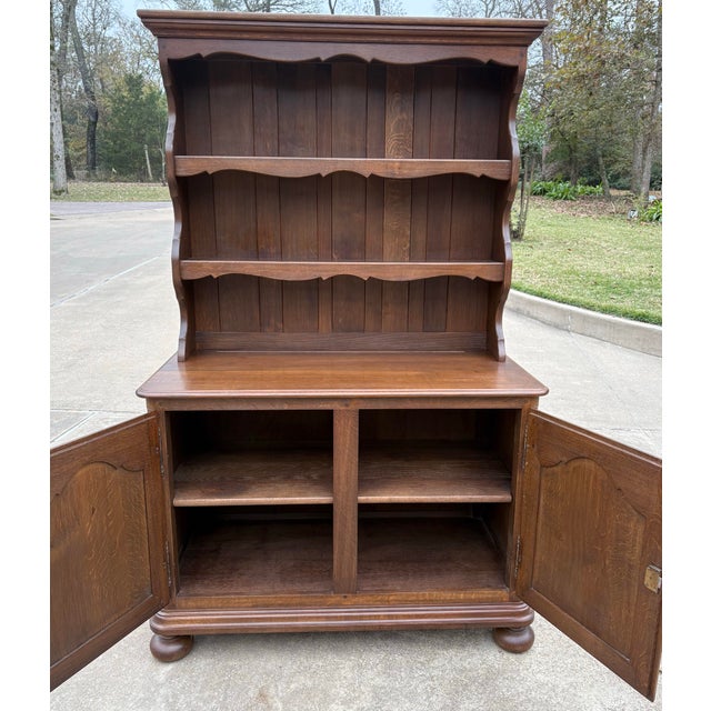 Wood Vintage Fench Welsh Dresser For Sale - Image 7 of 8