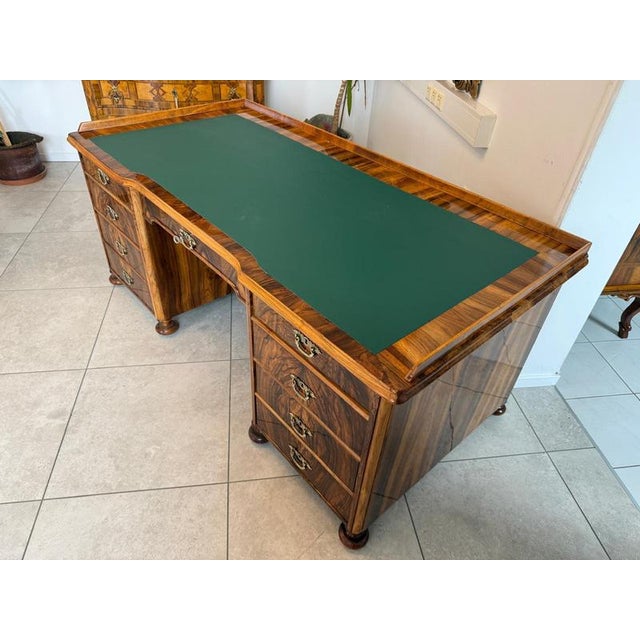 Large Biedermeier Desk with Leather For Sale - Image 9 of 18