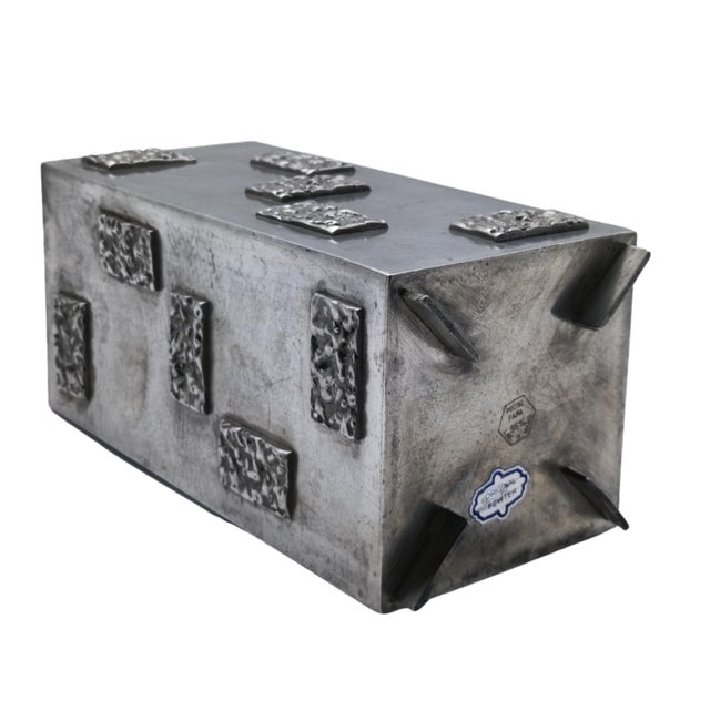 Metal Handcrafted Pewter Vases, Italy, 1960s, Set of 2 For Sale - Image 7 of 12