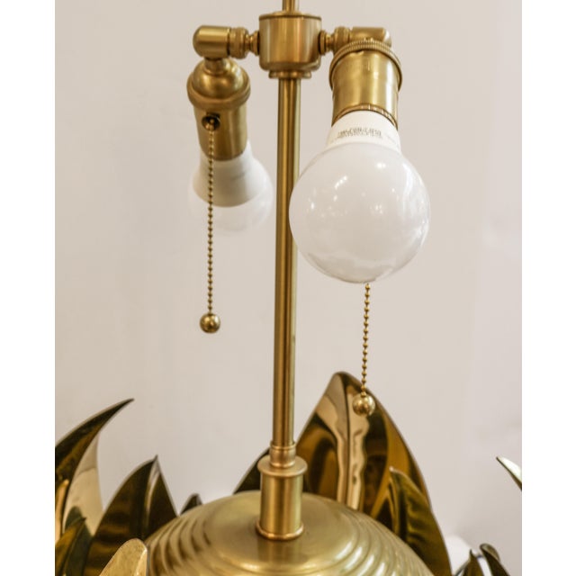 Single Italian Mid-Century Brass Table Lamp , 1950's For Sale - Image 15 of 18
