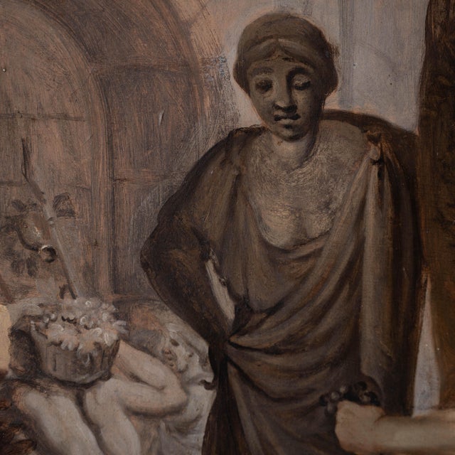 Dutch School Optical Grisaille of Drunken Silenus After Lairesse, C. 1800 For Sale - Image 10 of 12