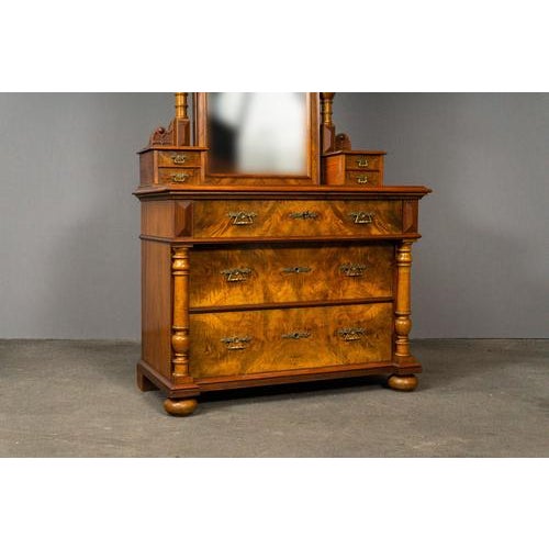 Gründerzeit Chest of Drawers with Mirror For Sale - Image 9 of 18