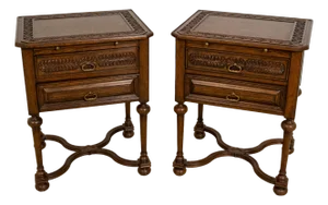 Pair of Jonathan Charles Oak 2 Drawer Side Tables