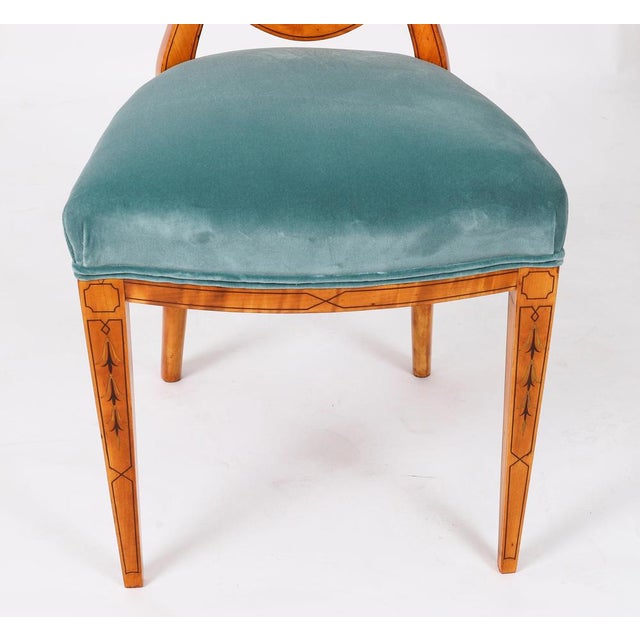 Antique Shield Back Satinwood Dining Chairs from Cowtan & Sons, 19th Century, Set of 8 For Sale - Image 17 of 18