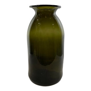 Late 18th Century Green Glass Vase For Sale