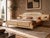 Important Italian double bed dating from the mid-20th century, attributed to Giovanni Gariboldi, distinguished by its use...