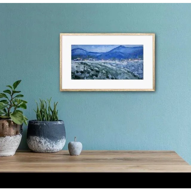 Quiet Places & Journeys — Truchas Snow Original oil painting by L Haas, 6 x 12 unframed linen panel, signed. Cool snow and...