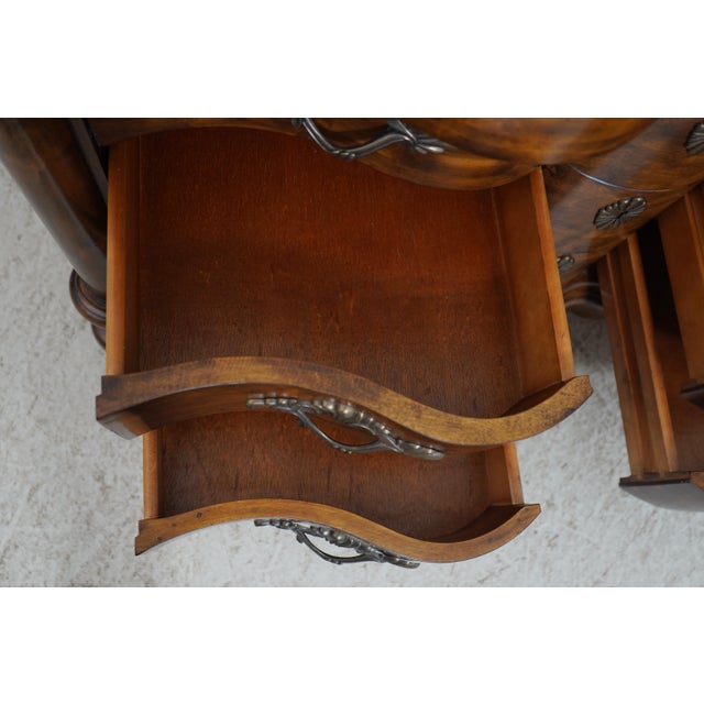 1990s Touchstone Country French Louis XV Walnut Finish Chest For Sale - Image 5 of 18