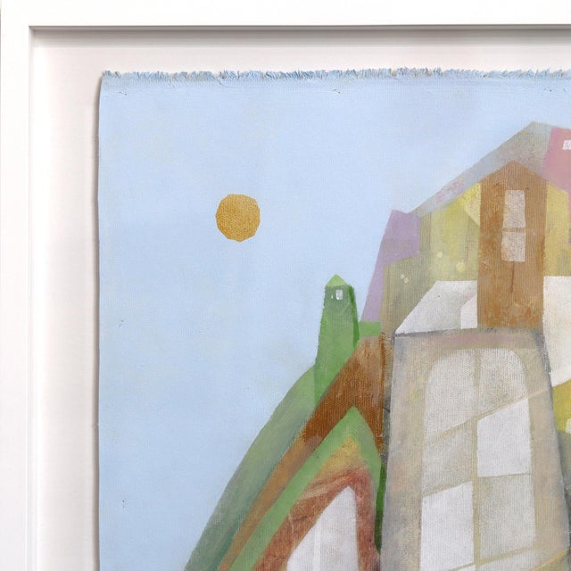 Rooftop Views - Framed Original Contemporary Cityscape Acrylic Painting on Canvas by Maria C Bernhardsson For Sale In Los Angeles - Image 6 of 9