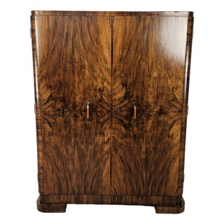 Art Deco Linear Sideboard in Walnut Burl, 1940 For Sale