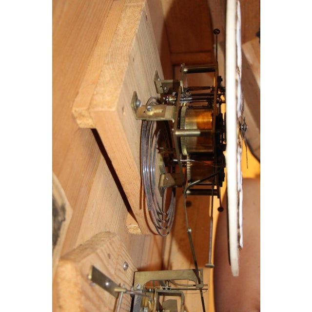 Large 19th Century Venetian Mirror Wall Clock Music Box For Sale - Image 10 of 13