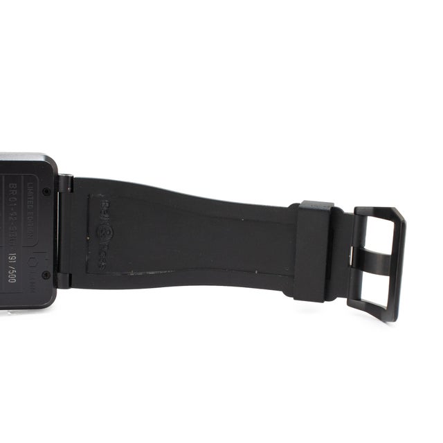 Black Bell & Ross Br01-92 Blue Limited Edition 46mm BR01-92-Sblu Black PVD Steel Watch For Sale - Image 8 of 10