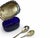 1930's Walker & Hall Silver Plated Condiment Set With Cobalt Blue Glass Inserts Sheffield England- 10 Pieces For Sale - Image 10 of 12