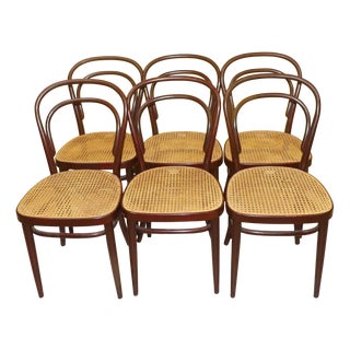 Vintage Bentwood Chairs by Michael Thonet for Thonet, 1960s, Set of 6 For Sale