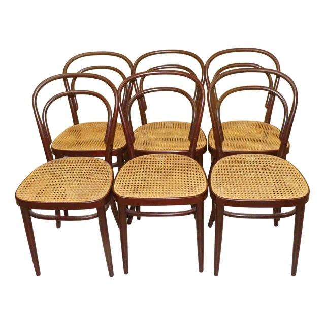 Vintage Bentwood Chairs by Michael Thonet for Thonet, 1960s, Set of 6 For Sale