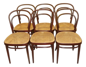 Vintage Bentwood Chairs by Michael Thonet for Thonet, 1960s, Set of 6