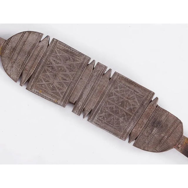 Wood Large Mid-Century Bedouin Tent Beam in Wood, Sahara For Sale - Image 7 of 13