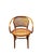 French chair in the Michael Thonet style, circa 1960, made of bent beech wood with rattan caning on the seat and back. An...