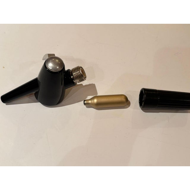 Vintage Classic Soda Siphon Seltzer Glass Bottle With Wire Mesh For Sale - Image 17 of 18