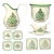 1980s Spode “Christmas Tree” Ceramic Dinnerware Serving Hostess Set - 9 pieces For Sale