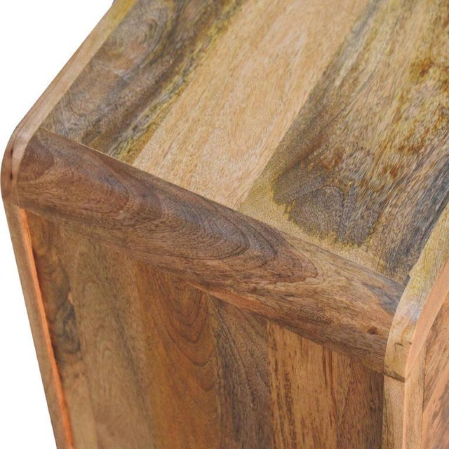Solid Mango Wood 3-Drawer Bedside Table For Sale In Philadelphia - Image 6 of 8