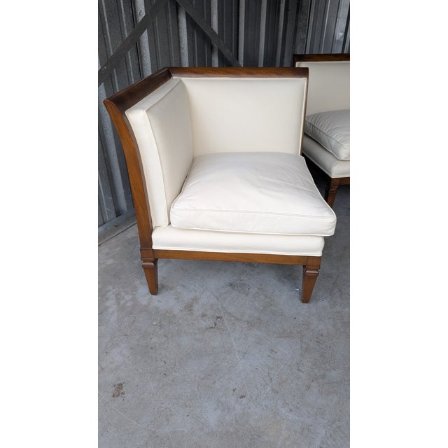 1960s Mahogany Curved 3 Piece Sectional Sofa For Sale - Image 9 of 9