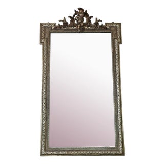 Large Gilt Overmantle Wall Mirror, 1890s For Sale