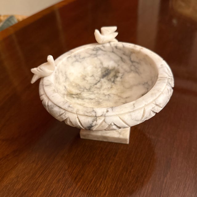 Traditional Italian Alabaster Bird Bath For Sale - Image 3 of 5