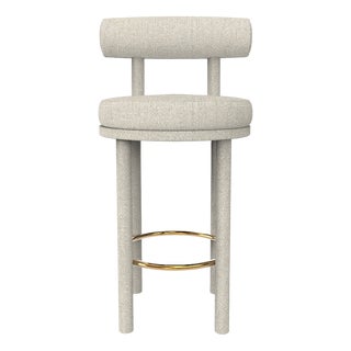 Collector Modern Moca Bar Chair in Safire 07 Fabric by Studio Rig For Sale