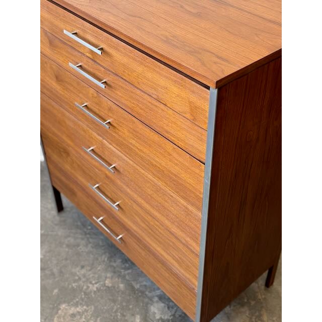1950s Authentic Paul McCobb for Calvin Furniture "Linear Group" Tall Boy Dresser For Sale - Image 12 of 15