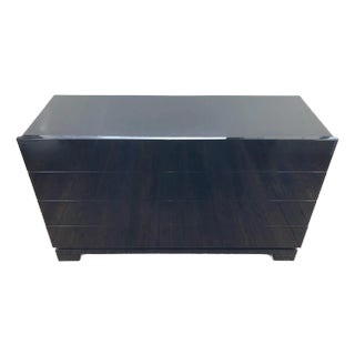 1980's Roche Bobois Black Lacquered Pekino Dresser For Sale